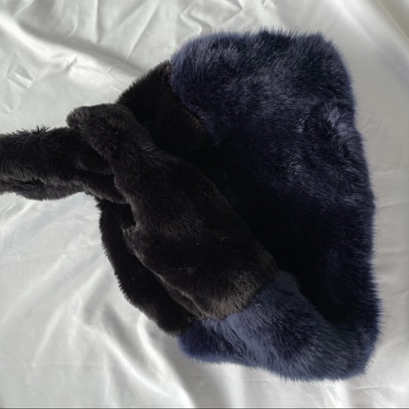 Zara Joint Color Navy Blue Tote - Picture 3 of 7